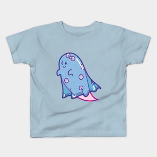 blue spooky ghosty Kids T-Shirt